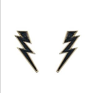 Mignonne Gavigan Lightning Bolt Earrings black